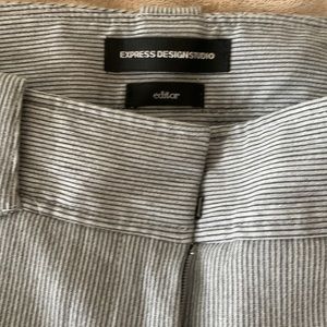 Express editor pants black and white